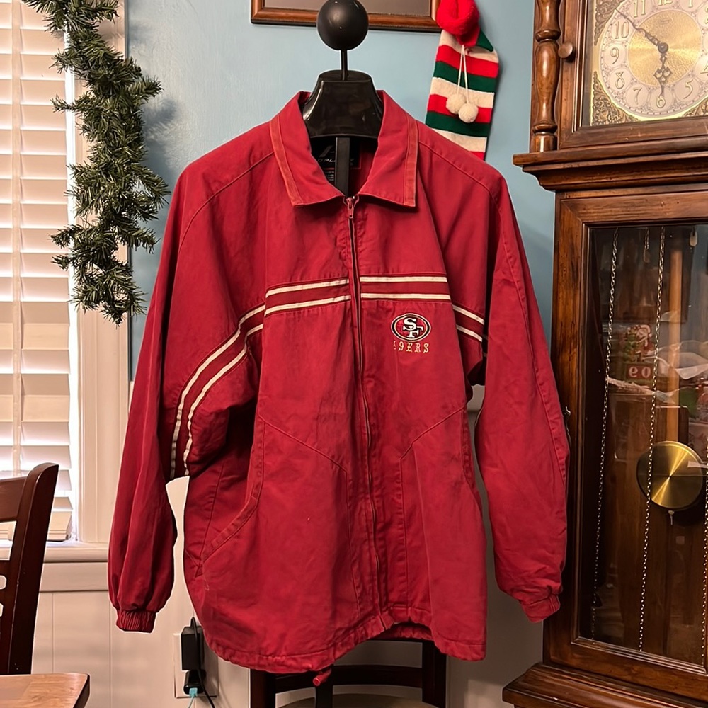 Vintage SF 49ERS Pro Player Cotton Fall weight Jacket size XL